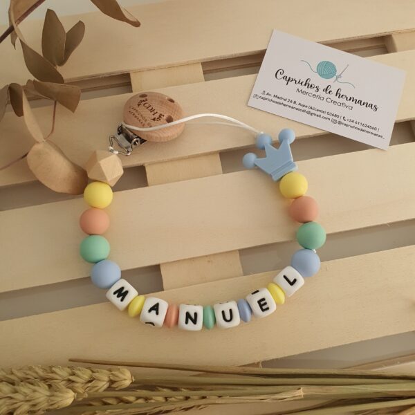 chupetero personalizado 4 caprichos de hermanas