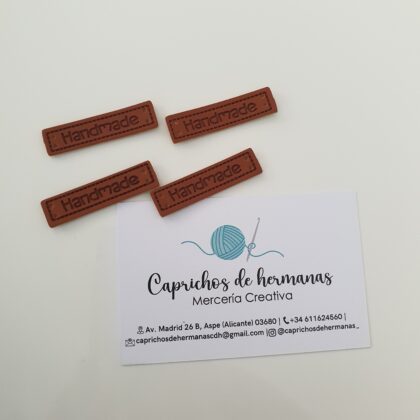etiquetas de cuero hechas a mano handmade caprichos de hermanas